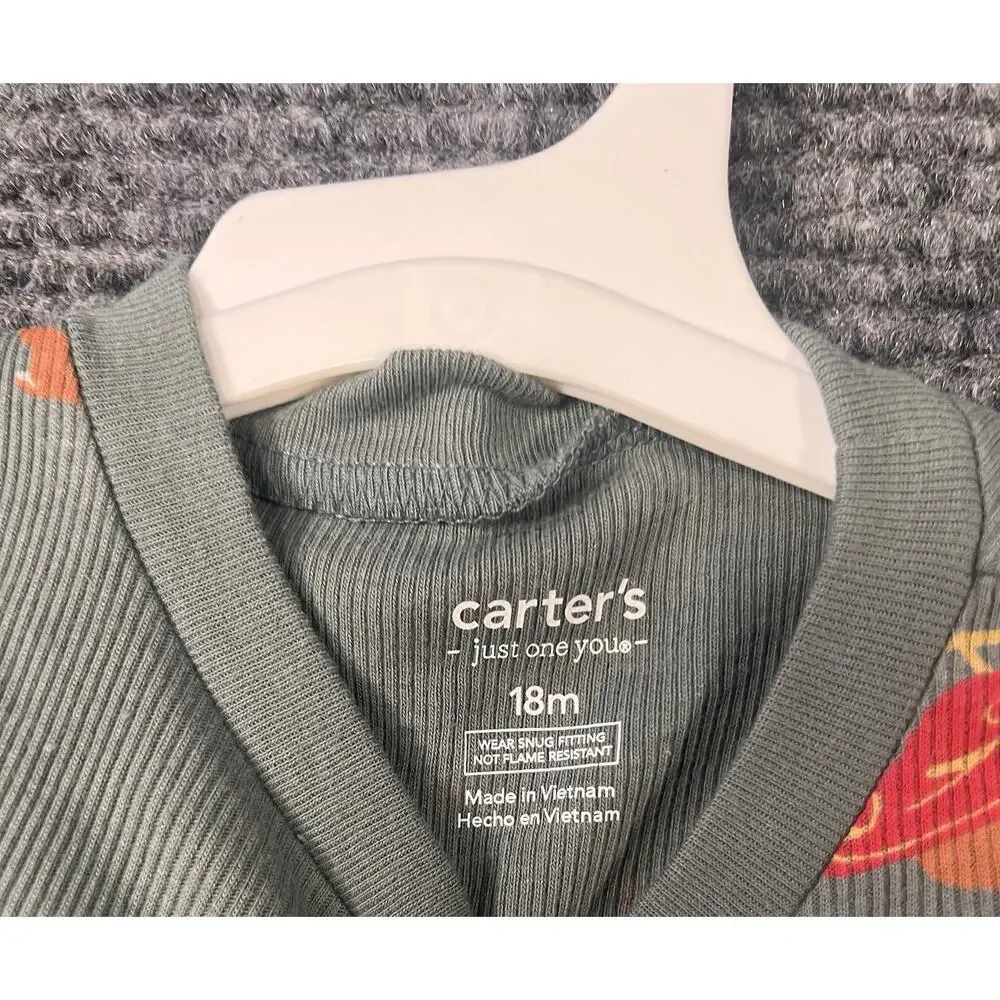Carter’s Just One You Baby 18M Santa Reindeer Christmas Pajama Set NWT